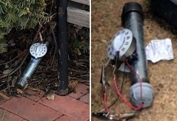 The two pipe bombs found in the Capitol Hill neighborhood of Washington. (FBI)
