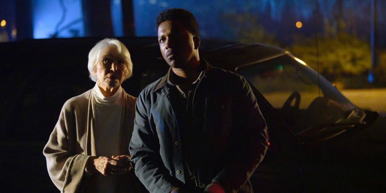 ellen burstyn and leslie odom jr in the exorcist believer