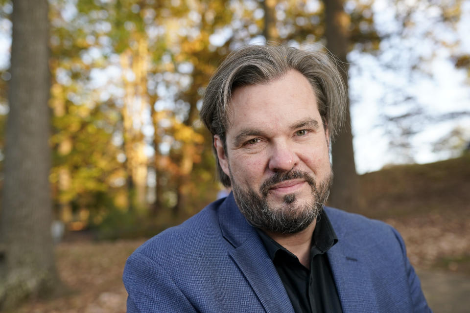 Christopher Hughey poses for a picture on Saturday, Nov. 21, 2020, in Charlotte, N.C. Food experts say Americans nervous about making their first Thanksgiving meals can follow a few basic tips to avoid disaster. (AP Photo/Chris Carlson)