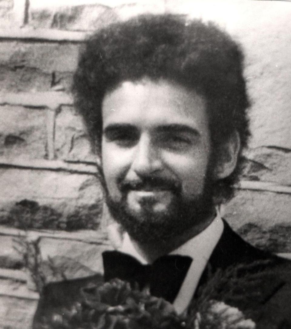 mandatory credit photo by andrew varleyshutterstock 11014556bthe yorkshire ripper peter sutcliffe on his wedding daythe yorkshire ripper peter sutcliffe, uk