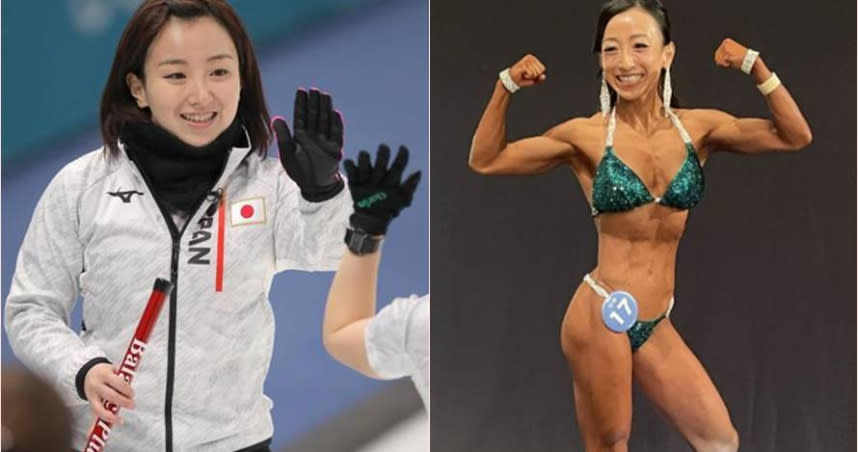 冰壺美女健身三個月參加健美比賽判若兩人。（圖／翻攝自推特）