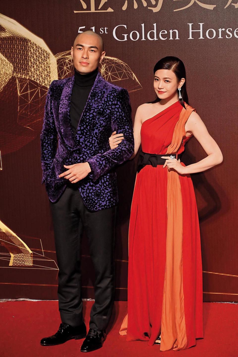 楊祐寧（左）與陳妍希在2014年一起參加金馬獎，兩人近來都在大陸有不錯的演出機會。（東方IC）