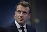 France has around 280 nuclear warheads, which are positioned on submarines and aircraft. In 2018, French President Emmanuel Macron said he was committed to long-term modernisation of the countries nuclear forces. <em>Picture: French President Emmanuel Macron (AP)</em>