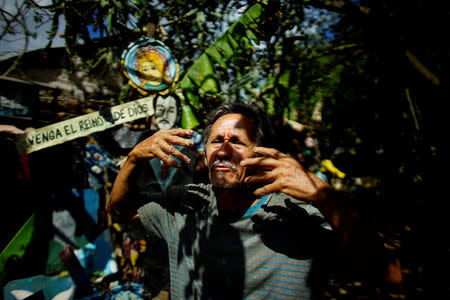 Artist Remigio Hernandez, 64, talks about his self made "Museum of Baby" at his home in Moron, Cuba, February 16, 2017. Picture taken February 16, 2017. REUTERS/Alexandre Meneghini