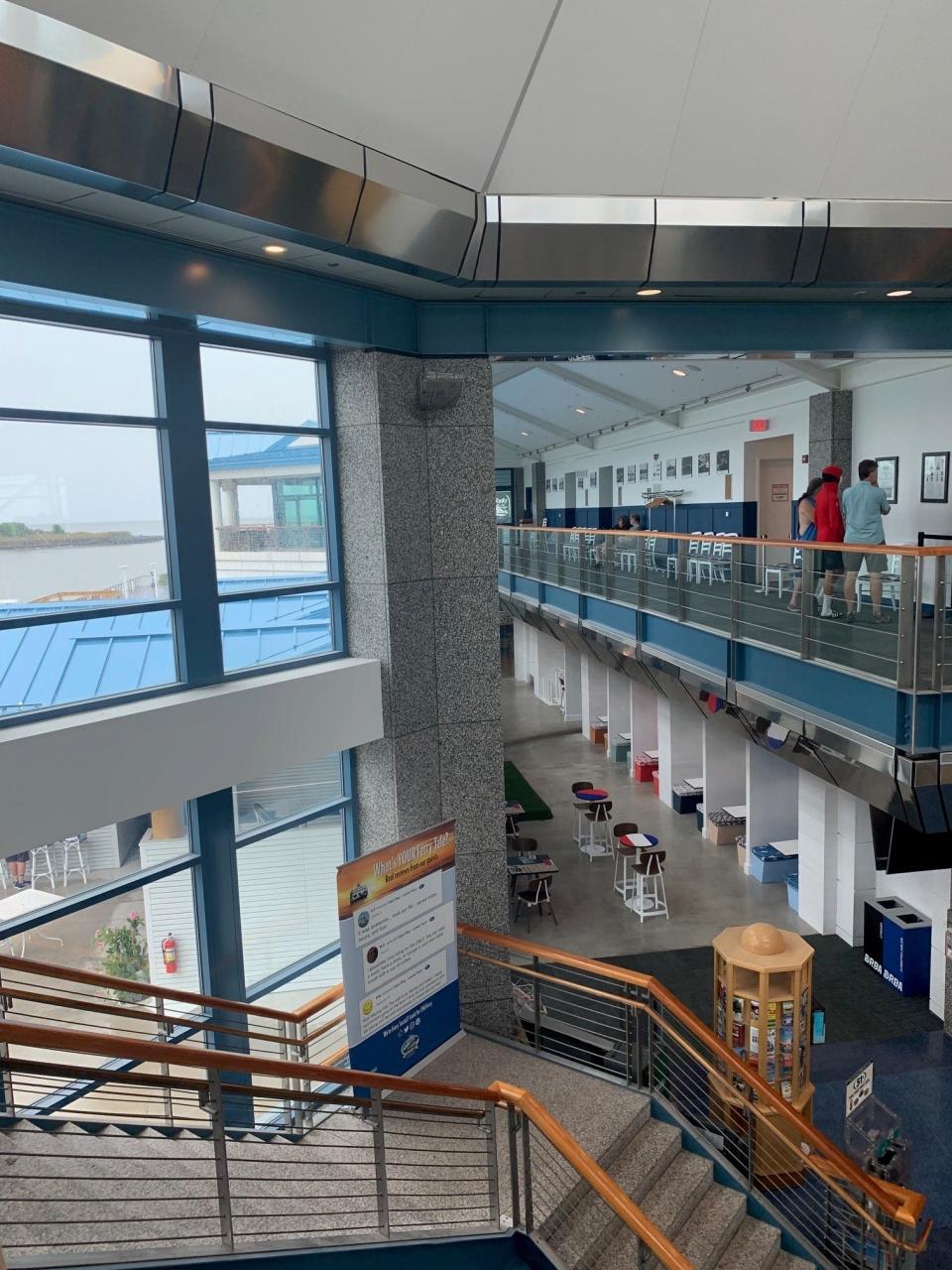 A view of the interior of Ferry Park, the Cape May terminal for the the Cape May-Lewes Ferry. The terminal's amenities include an art gallery, gift shop and multiple dining options in season.