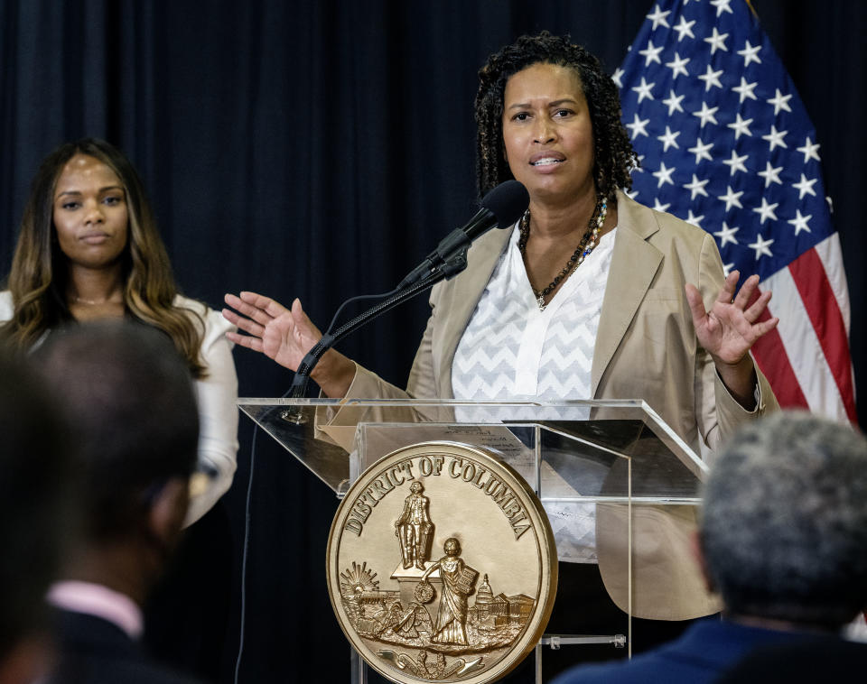 Lindsey Appiah and Muriel Bowser.