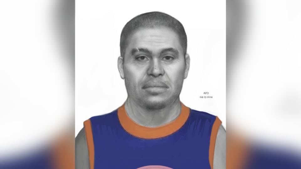 <div>Sketch of child trafficking suspect</div> <strong>(Austin Police Department)</strong>