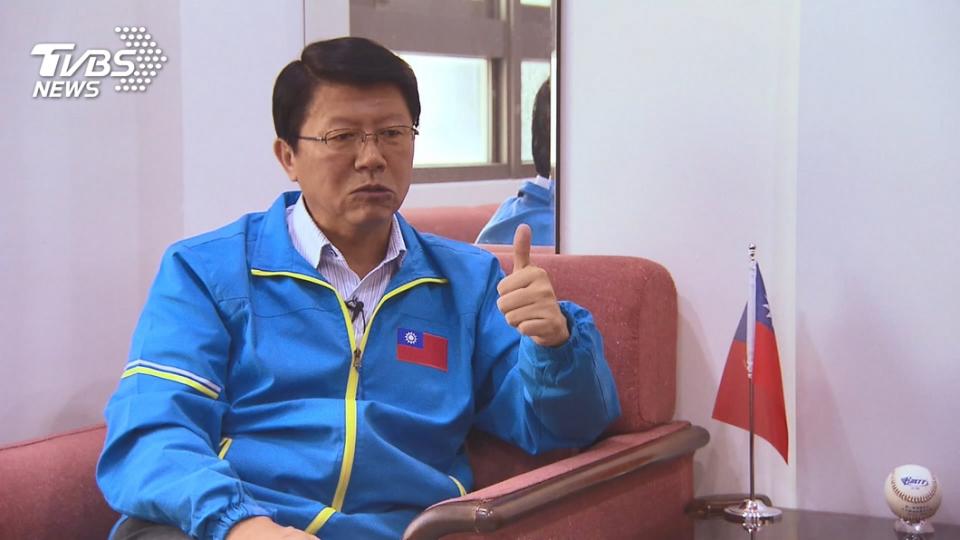 國民黨台南市議員謝龍介認為，只要台南立委席次能突破0席，韓國瑜就一定會贏。(圖／TVBS)
