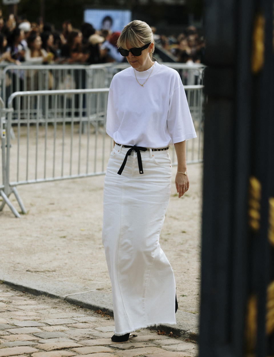 LA JUPE BLANCHE MAXI EN DENIM