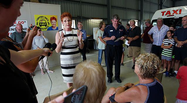 Ms Hanson vowed to make Uber an election issue in Queensland. Source: Getty