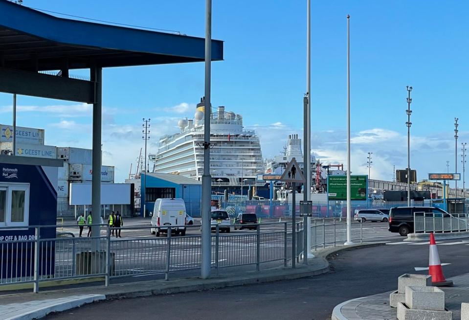 The Spirit of Discovery safely back in port at Portsmouth International Port (Ben Micthell/PA Wire)