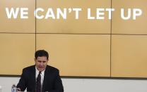 Arizona Republican Gov. Doug Ducey speaks about the latest coronavirus update at a news conference Thursday, July 9, 2020, in Phoenix. (AP Photo/Ross D. Franklin, Pool)