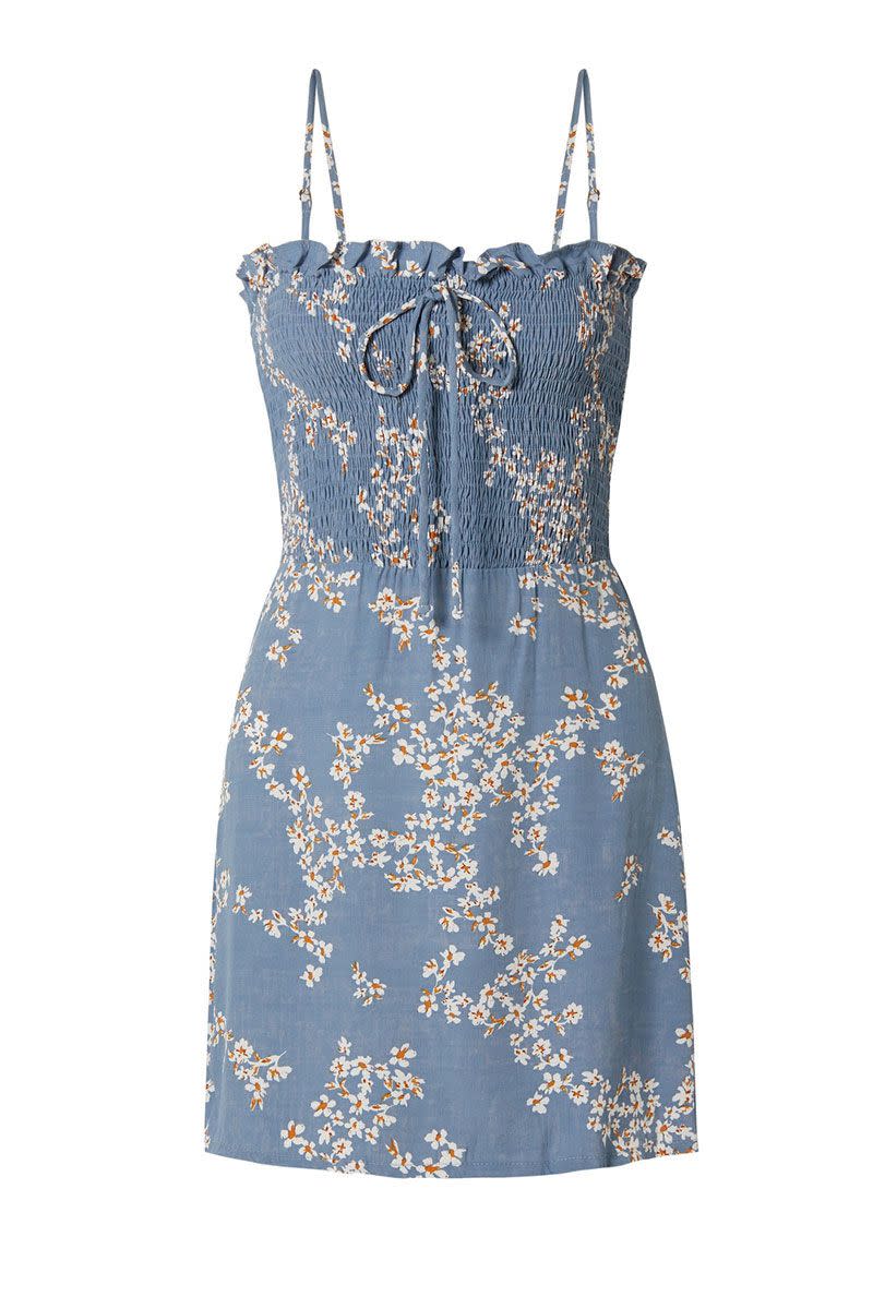 Marni shirred floral print mini dress