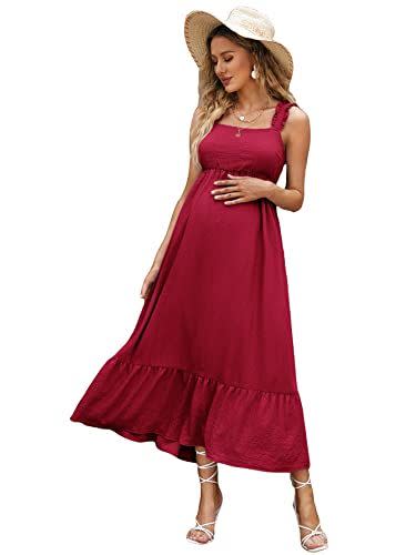 25) Maternity Ruffle Dress