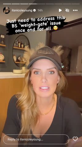 <p>Nicole Young/instagram</p> Nicole Young addresses weight loss and drug use on her Instagram Story