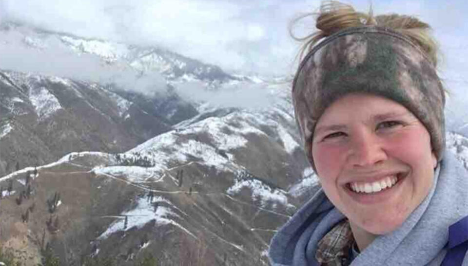 Amber Kornak somehow walked more than 2km with a fractured skull after being mauled by a bear. Source: GoFundMe/ Amber Kornak