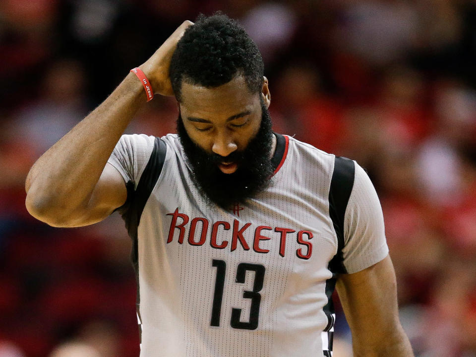 James Harden barely looked like himself in Game 6. (AP)