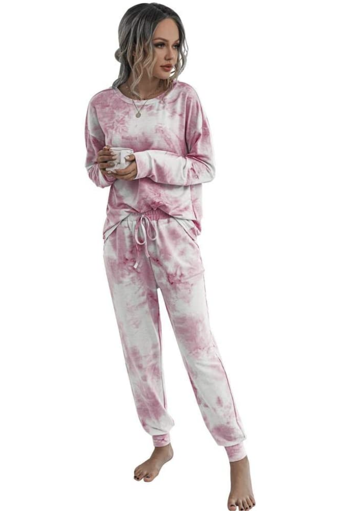 Tmore Tie Dye Women's Long Sleeve Pyjamas - Amazon. 