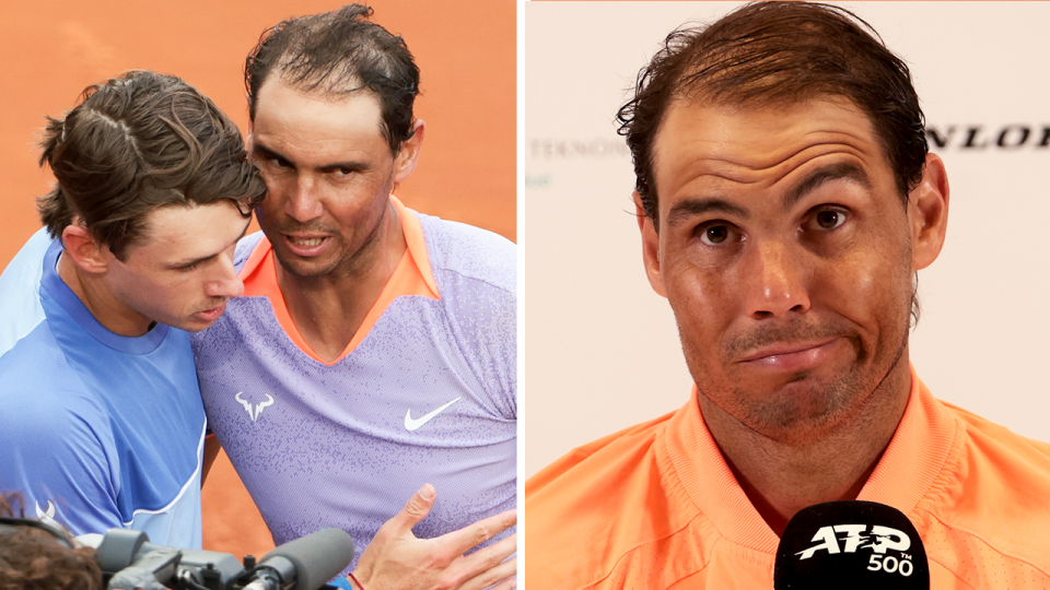 Rafa Nadal (pictured) has admitted he would shock himself if he defeated Aussie Alex de Minaur in their second round match-up at the Madrid Open. (Getty Images)