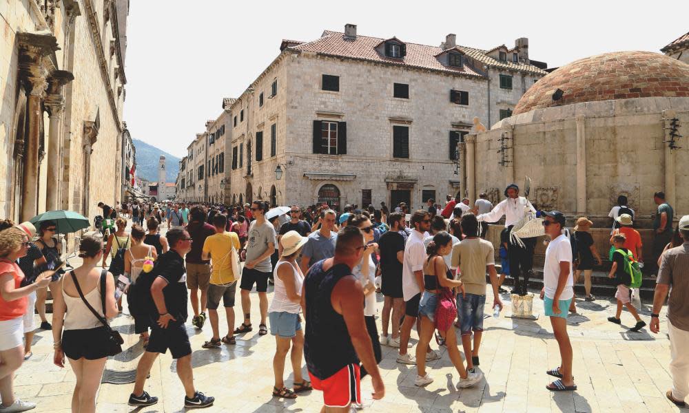 People in the centre of Dubrovnik