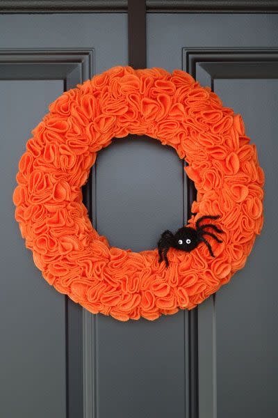 diy halloween wreath spider