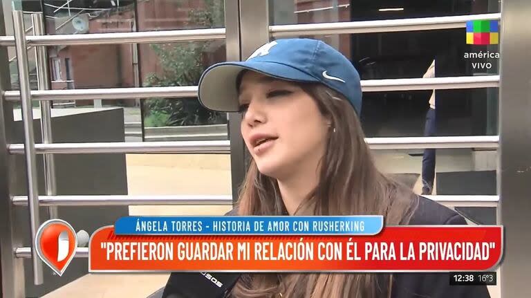 Ángela Torres habló de su relación con Rusherking (Captura TV)