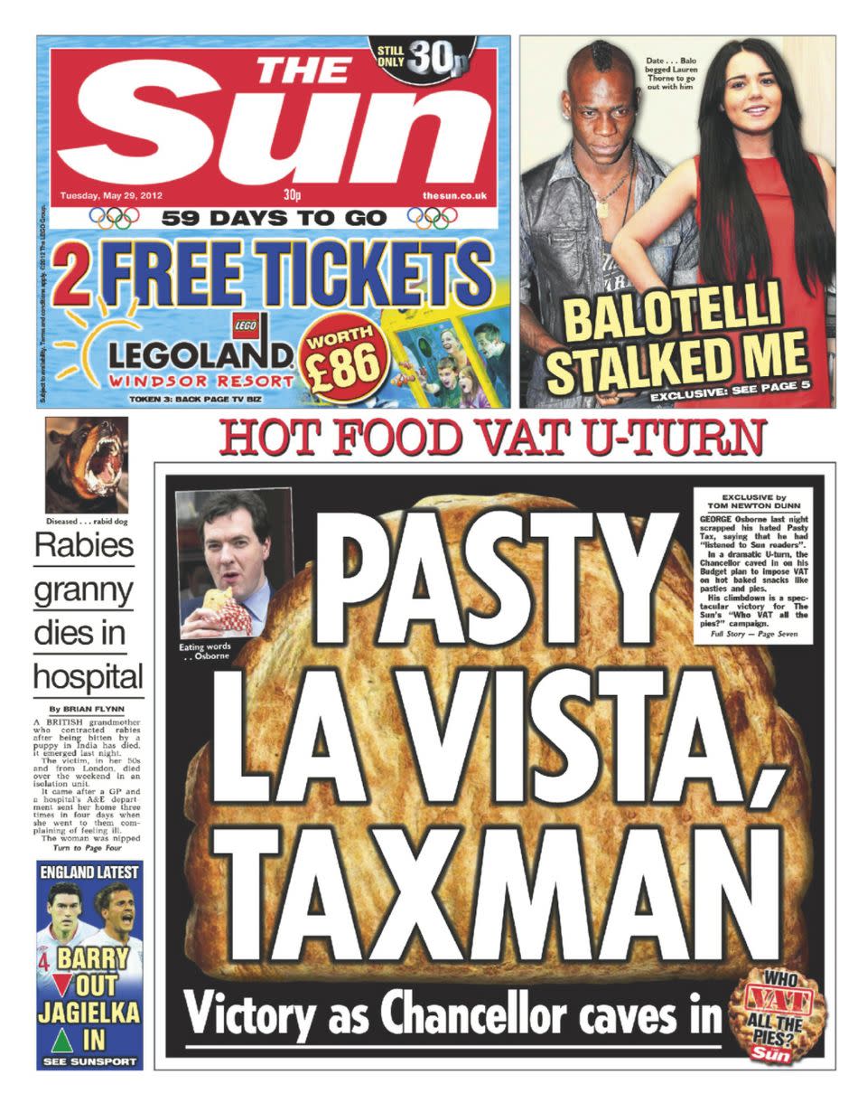 The backlash to Osborne's pasty tax was huge