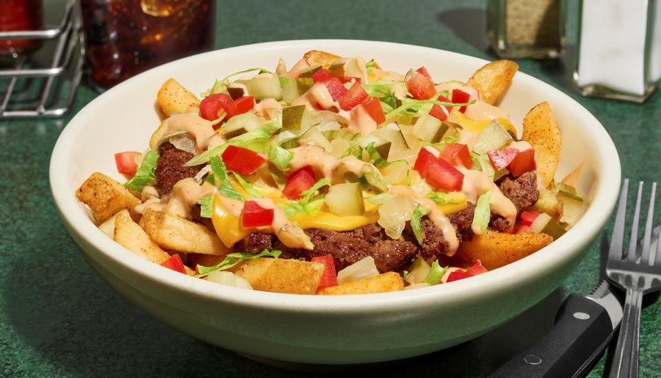 A loaded burger bowl at Metro Diner. In honor of National Cheeseburger Day 2023, the diner is releasing the new menu item, available until the end of October 2023.