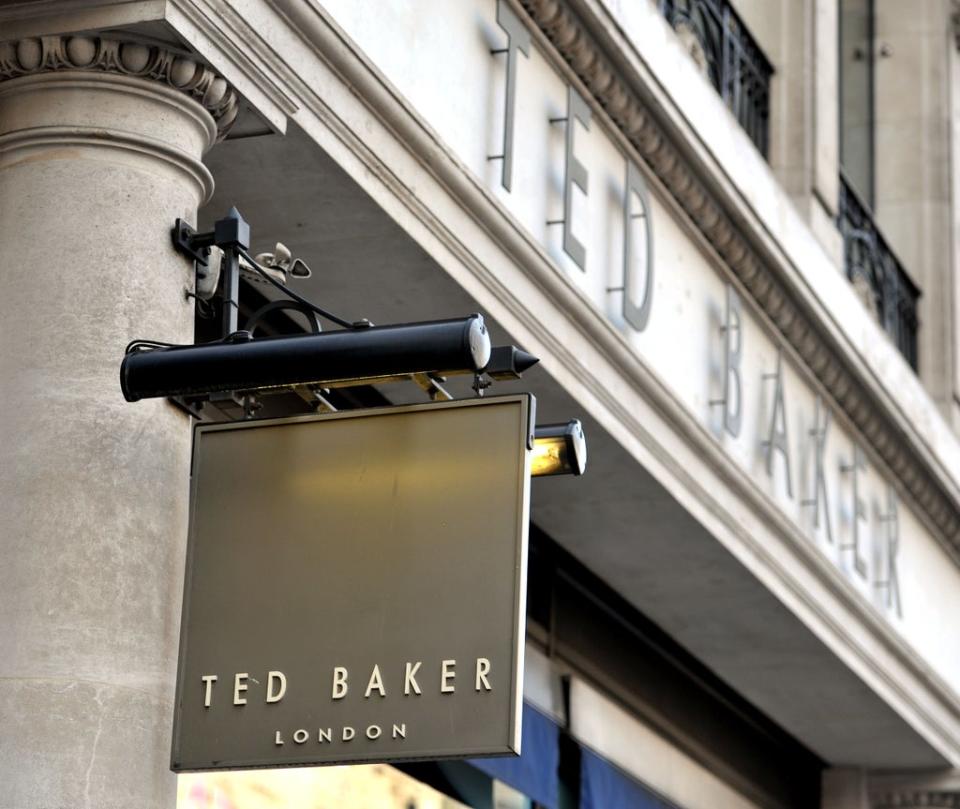 Ted Baker sales rose following the end of Covid-19 restrictions (Nick Ansell/PA) (PA Archive)