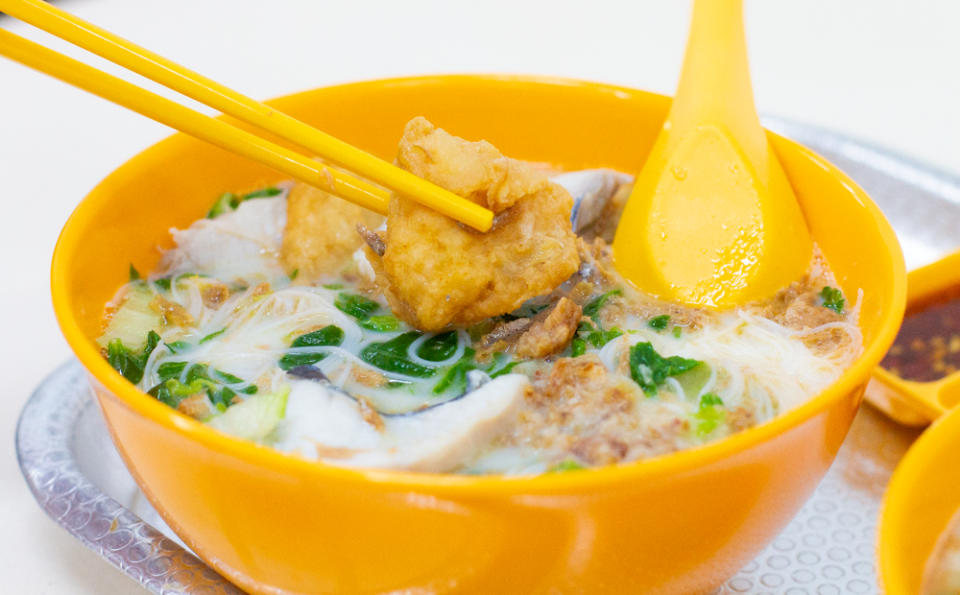 blanco court fried fish noodle - soup fried fish piece