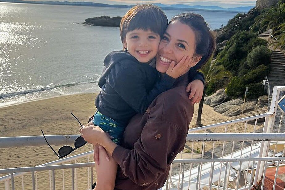 Eva Longoria Baston & son