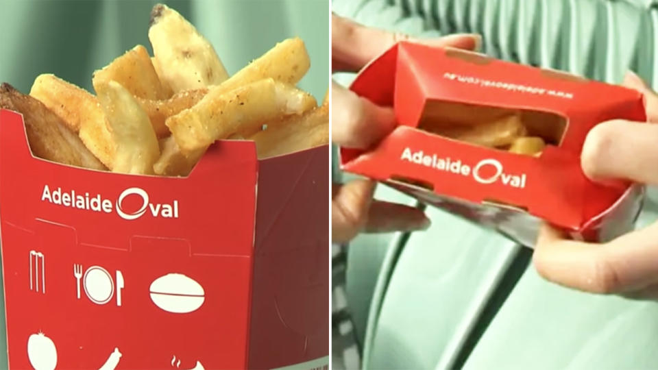 The hot chip packets, pictured here at Adelaide Oval.