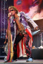 <p>Steve Tyler of Aerosmith performs during United We Stand Concert – Show at RFK Stadium in Washington DC, United States. (Photo by KMazur/WireImage) </p>