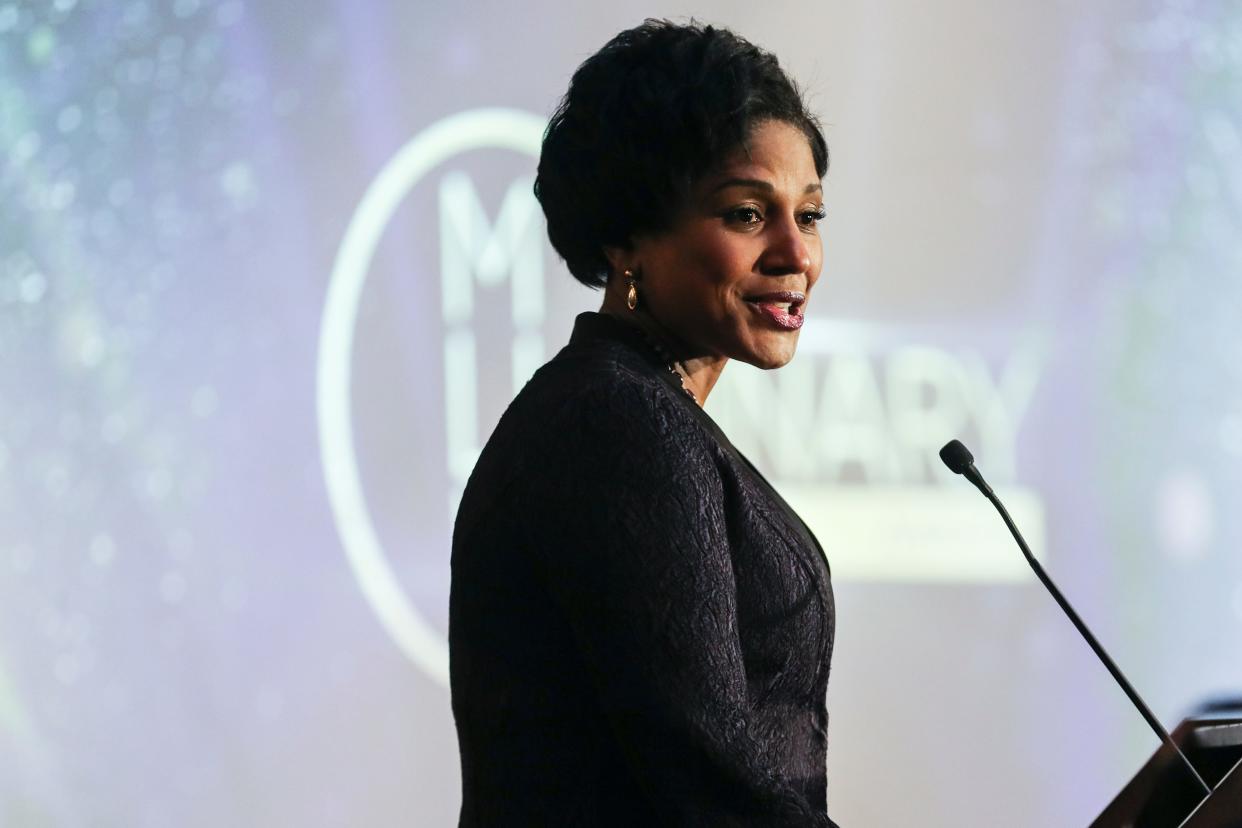 Ursula Madden, then chief communications officer for the City of Memphis, speaks during the 2019 MLK Luminary Awards at the Hall of Mayors in City Hall. Madden is joining Memphis Light, Gas and Water as vice president of corporate communications.