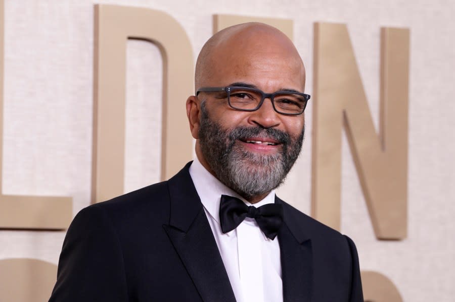 Jeffrey Wright arrives at the 81st Golden Globe Awards on Sunday, Jan. 7, 2024, at the Beverly Hilton in Beverly Hills, Calif. (Photo by Jordan Strauss/Invision/AP)