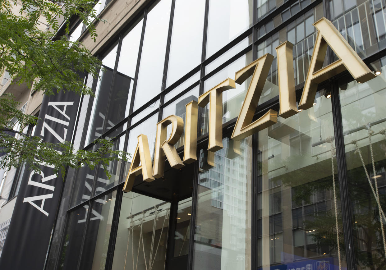 An Aritzia store is seen Tuesday, July 13, 2021 in Montreal. Aritzia Inc. says it had record quarterly revenue in its third quarter as it made gains company wide including notable growth in the U.S. and online.THE CANADIAN PRESS/Ryan Remiorz