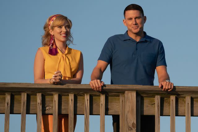 <p>Courtesy of Sony Pictures/Dan McFadden</p> Scarlett Johansson and Channing Tatum in "Fly Me to the Moon"