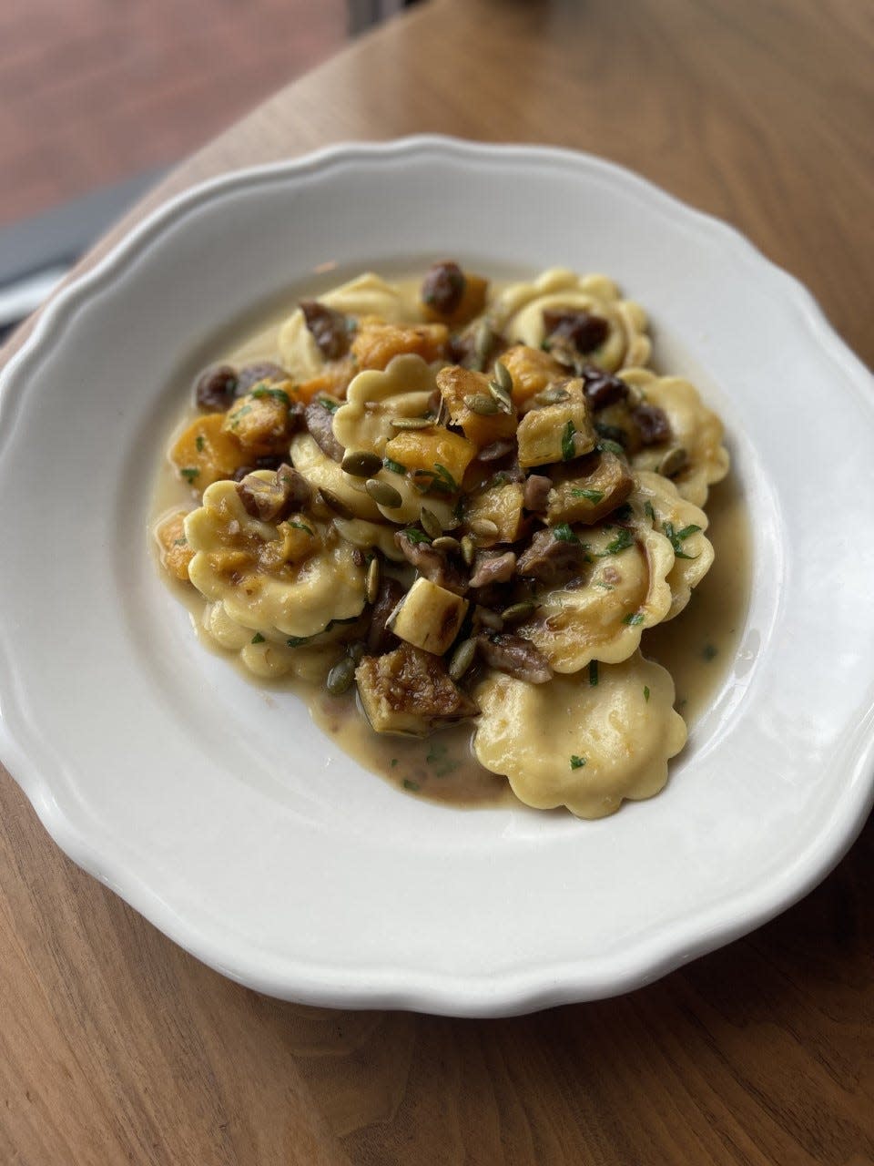 For something a little more fancy, try Novella Osteria's butternut squash ravioli.