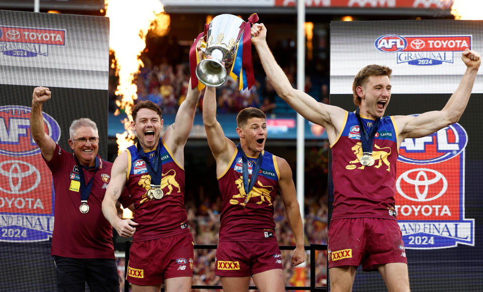 Chris Fagan, Lachie Neale, Dayne Zorko and Harris Andrews.