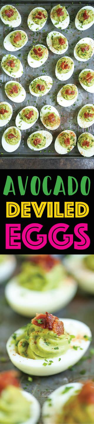 Avocado Bacon Deviled Eggs