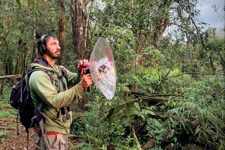 Manuel Encabo, técnico universitario en gestión, manejo y conservación de la biodiversidad, en plena selva