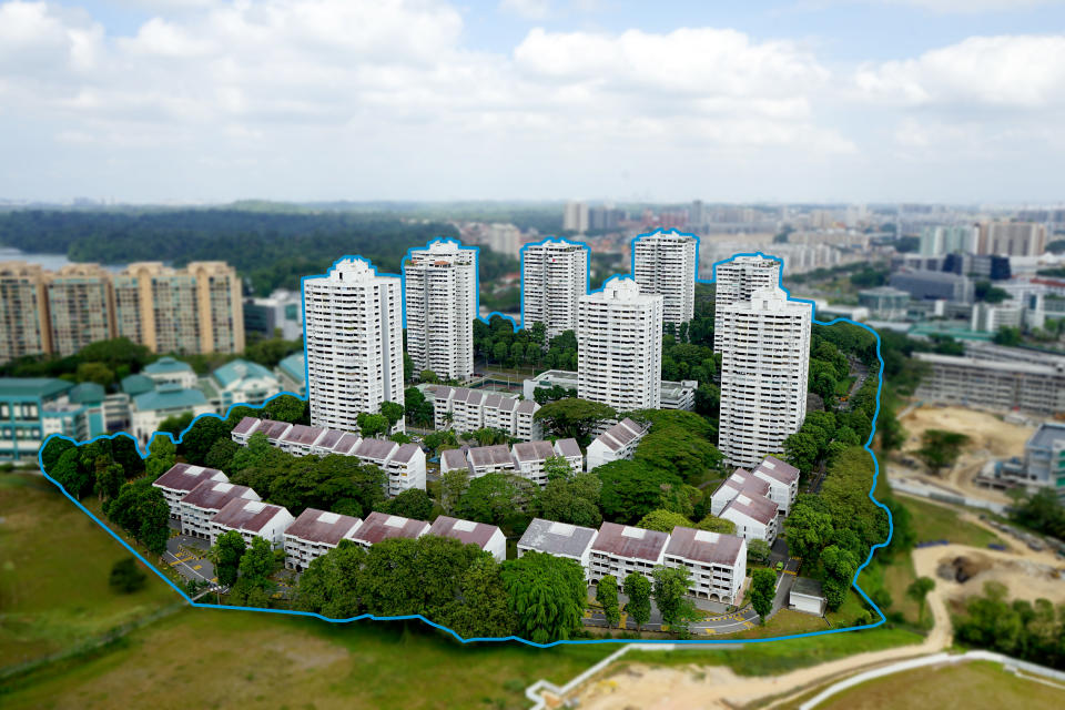 Aerial view of Braddell View. (Source: Colliers International)