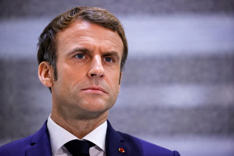 Emmanuel Macron, le 4 d&#xe9;cembre 2021, &#xe0; Jeddah - Thomas SAMSON
 &#xa9; 2019 AFP