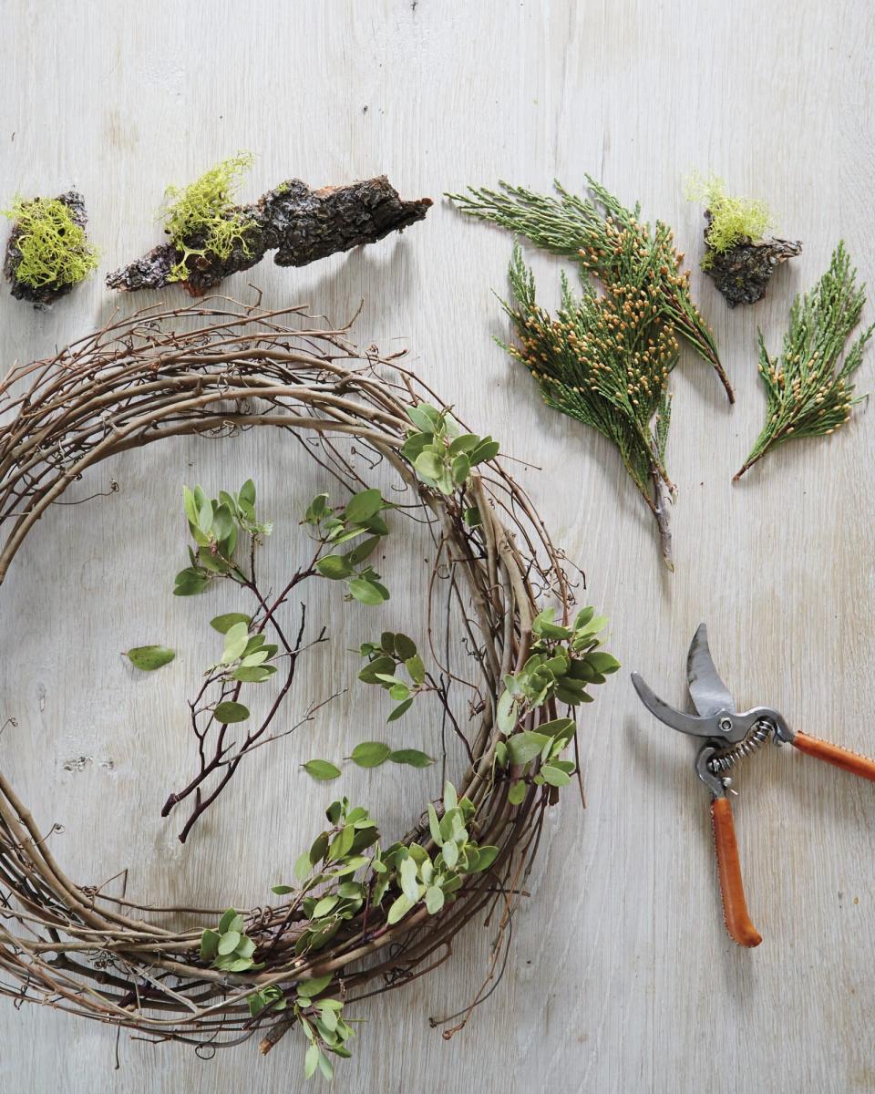 making a wreath