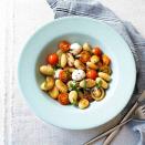 <p>This super-easy dish is perfect for summer. Store-bought frozen cauliflower gnocchi are crisped up in a pan, then tossed with mozzarella cheese, plenty of basil and balsamic vinegar for a hearty and healthy spin on the classic caprese salad.</p> <p> <a href="https://www.eatingwell.com/recipe/280884/cauliflower-gnocchi-caprese/" rel="nofollow noopener" target="_blank" data-ylk="slk:View Recipe;elm:context_link;itc:0;sec:content-canvas" class="link ">View Recipe</a></p>