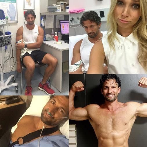 It was four months off work for Tim after a tendon injury saw him undergo surgery. Photo: Instagram/mrtimrobards