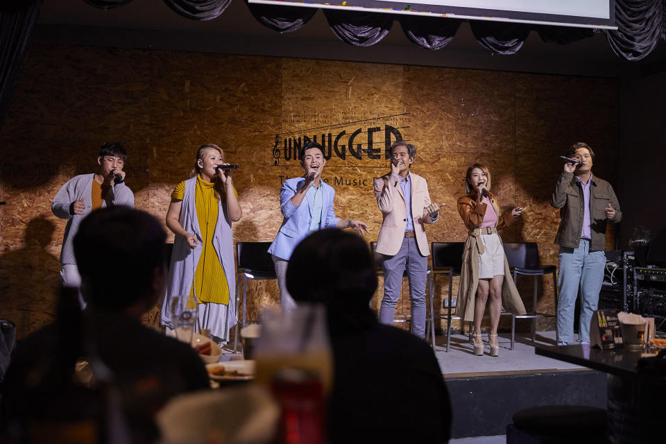 MICappella performing their new songs at Unplugged on 27 Nov. (PHOTO: Universal Music Singapore) 