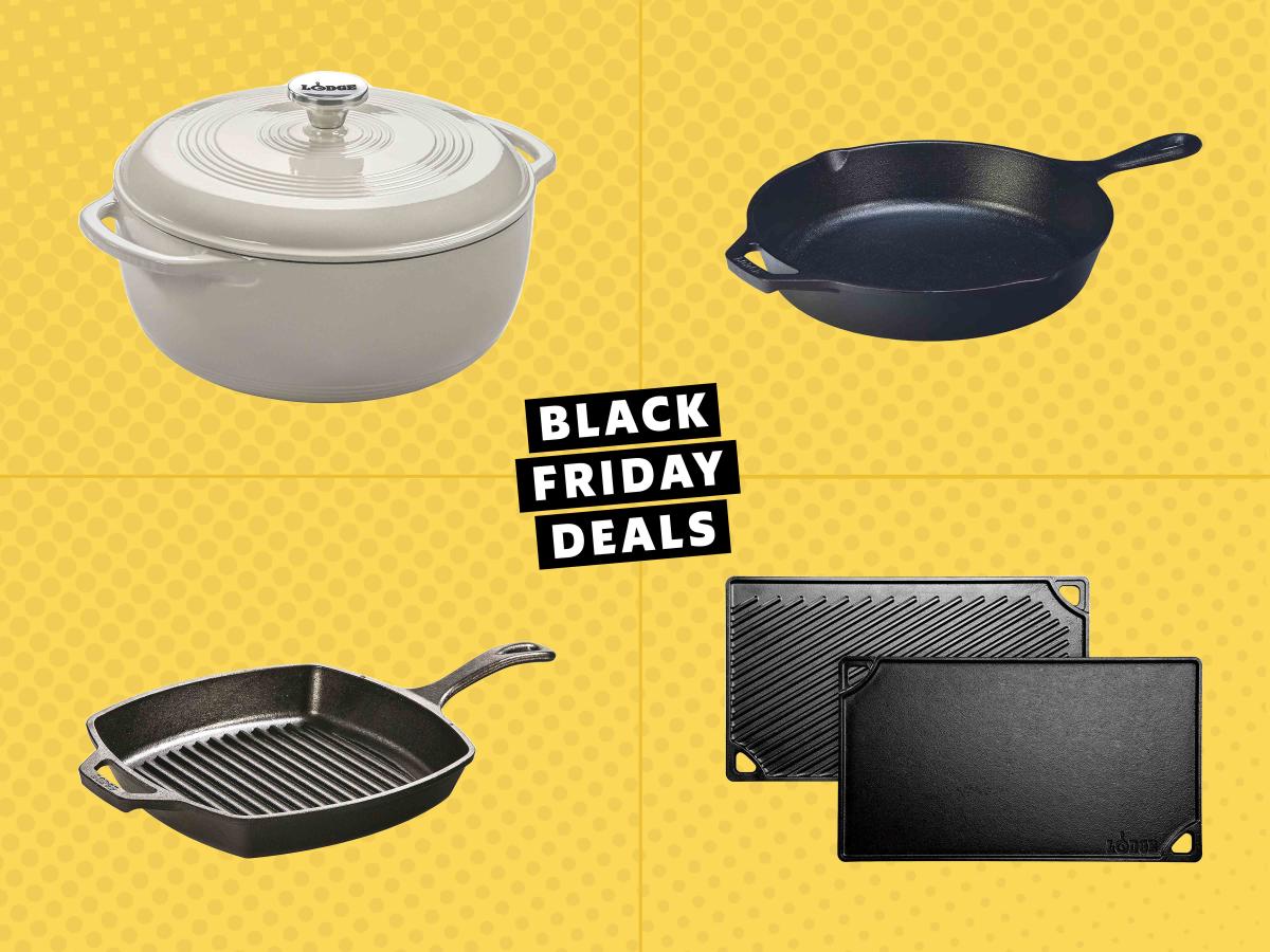 This Lodge Cast Iron Grill Pan is 36% Off