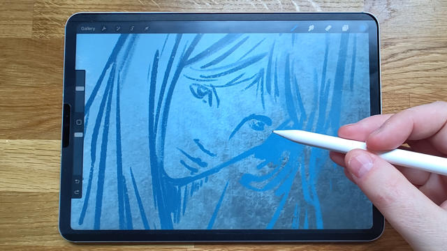 Installing Rock Paper Pencil! Magnetic paperfeel screen protector + ba, Drawing On IPad