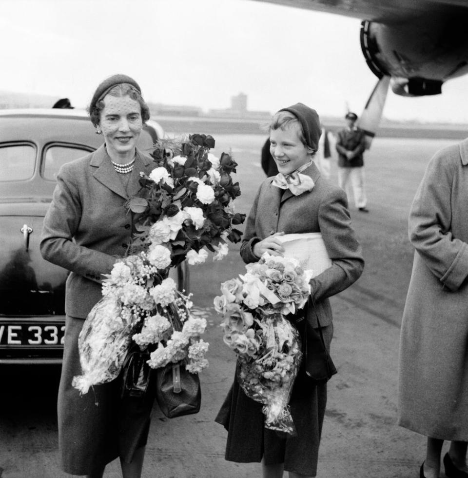 queen ingrid of denmark and family, 1954